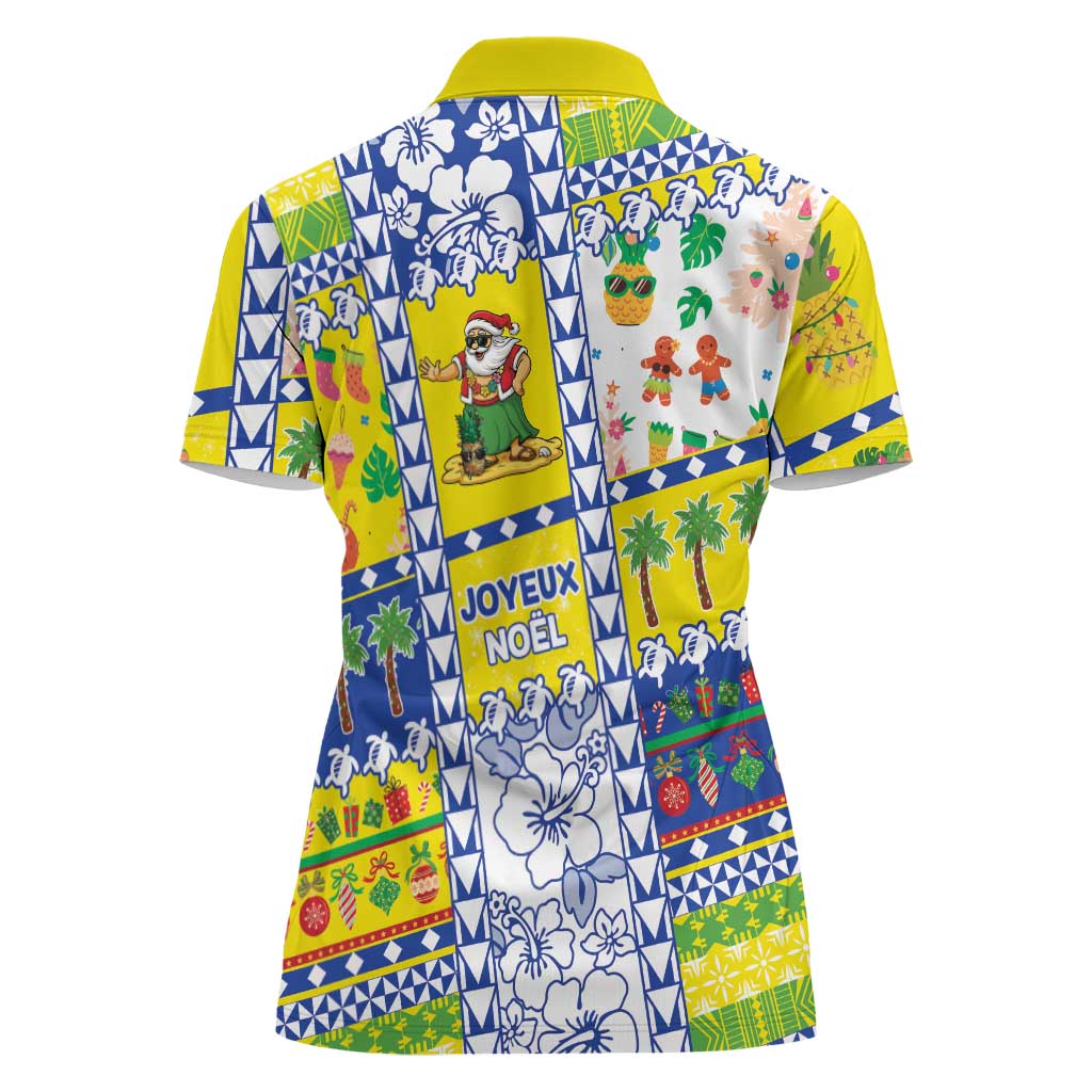 New Caledonia Christmas Women Polo Shirt Festive Beach Vibes - Polynesian Pride