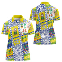 New Caledonia Christmas Women Polo Shirt Festive Beach Vibes - Polynesian Pride