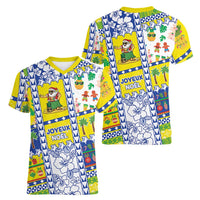 New Caledonia Christmas Women V-Neck T-Shirt Festive Beach Vibes - Polynesian Pride