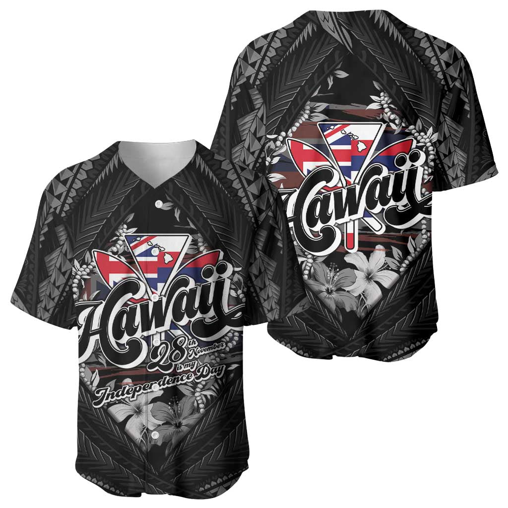 Hawaii November 28th Baseball Jersey Kanaka Maoli Tribal Pattern - Polynesian Pride