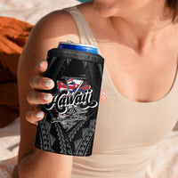 Hawaii November 28th 4 in 1 Can Cooler Tumbler Kanaka Maoli Tribal Pattern - Polynesian Pride