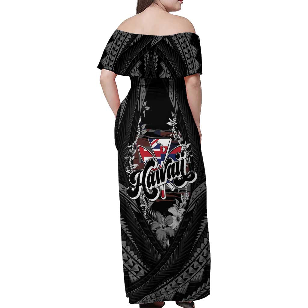 Hawaii November 28th Family Matching Off Shoulder Maxi Dress and Hawaiian Shirt Kanaka Maoli Tribal Pattern LT05 - Polynesian Pride