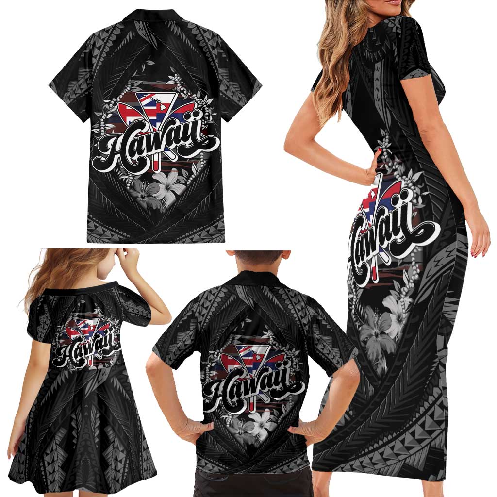 Hawaii November 28th Family Matching Short Sleeve Bodycon Dress and Hawaiian Shirt Kanaka Maoli Tribal Pattern LT05 - Polynesian Pride