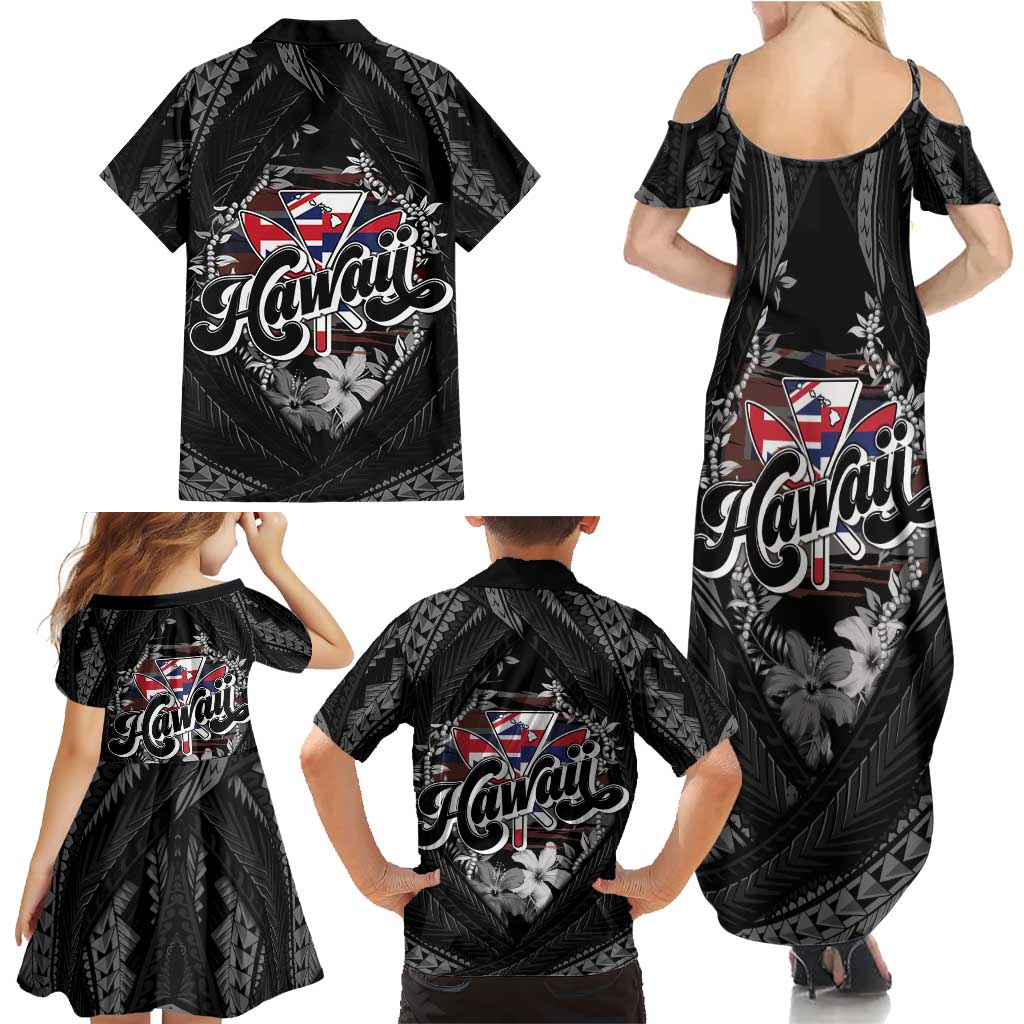 Hawaii November 28th Family Matching Summer Maxi Dress and Hawaiian Shirt Kanaka Maoli Tribal Pattern LT05 - Polynesian Pride