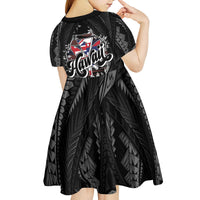 Hawaii November 28th Kid Short Sleeve Dress Kanaka Maoli Tribal Pattern - Polynesian Pride