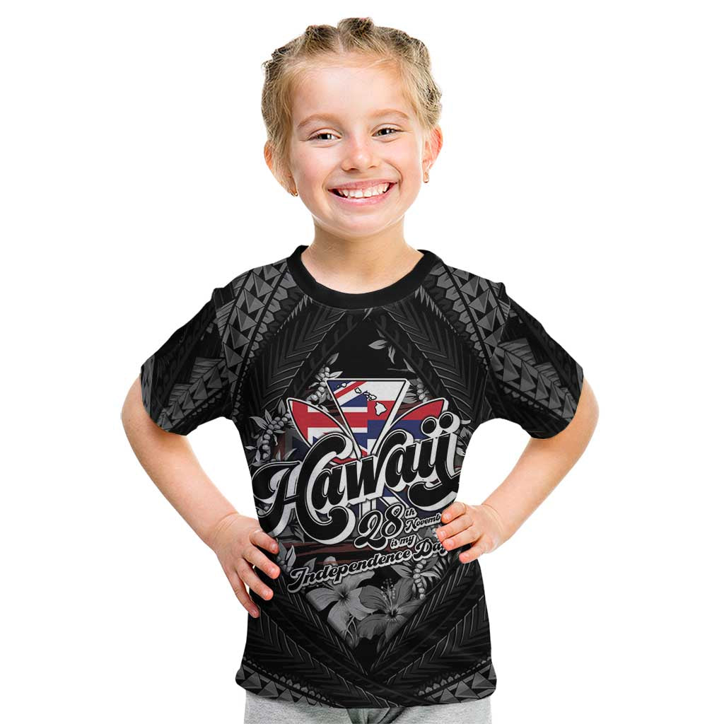 Hawaii November 28th Kid T Shirt Kanaka Maoli Tribal Pattern - Polynesian Pride