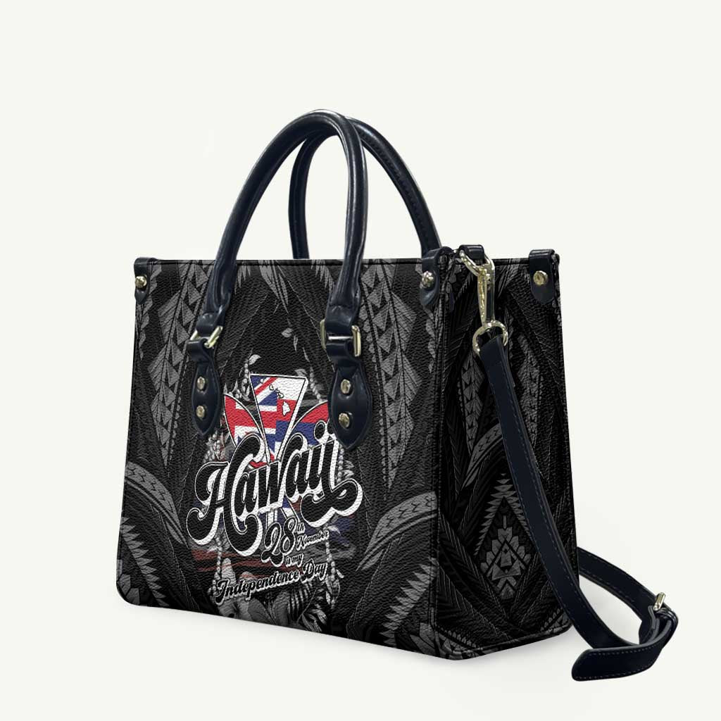 Hawaii November 28th Leather Bag Kanaka Maoli Tribal Pattern - Polynesian Pride
