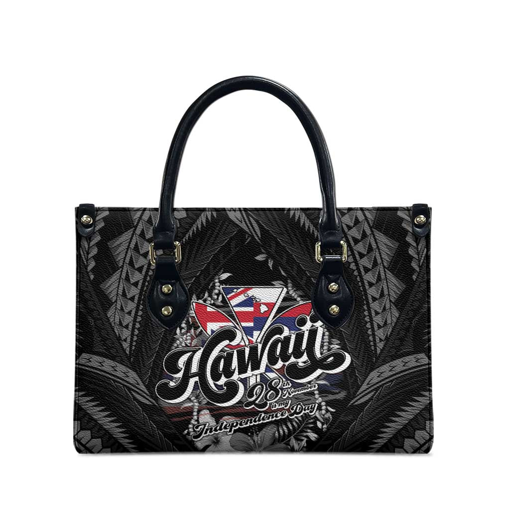 Hawaii November 28th Leather Bag Kanaka Maoli Tribal Pattern - Polynesian Pride