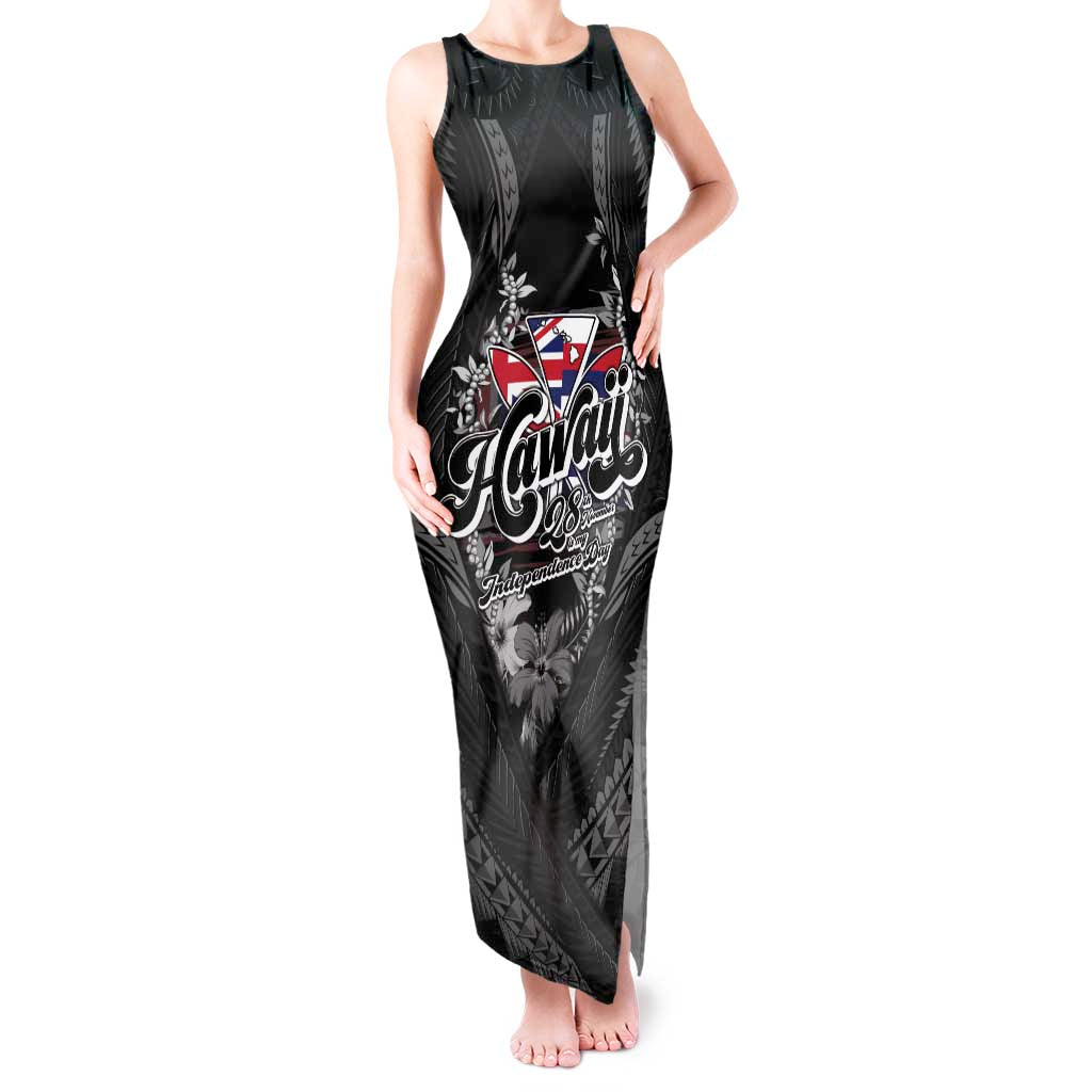 Hawaii November 28th Tank Maxi Dress Kanaka Maoli Tribal Pattern - Polynesian Pride
