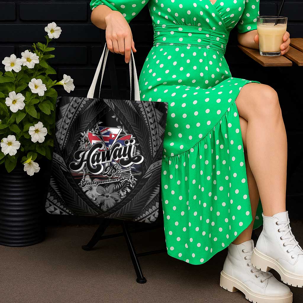 Hawaii November 28th Tote Bag Kanaka Maoli Tribal Pattern - Polynesian Pride
