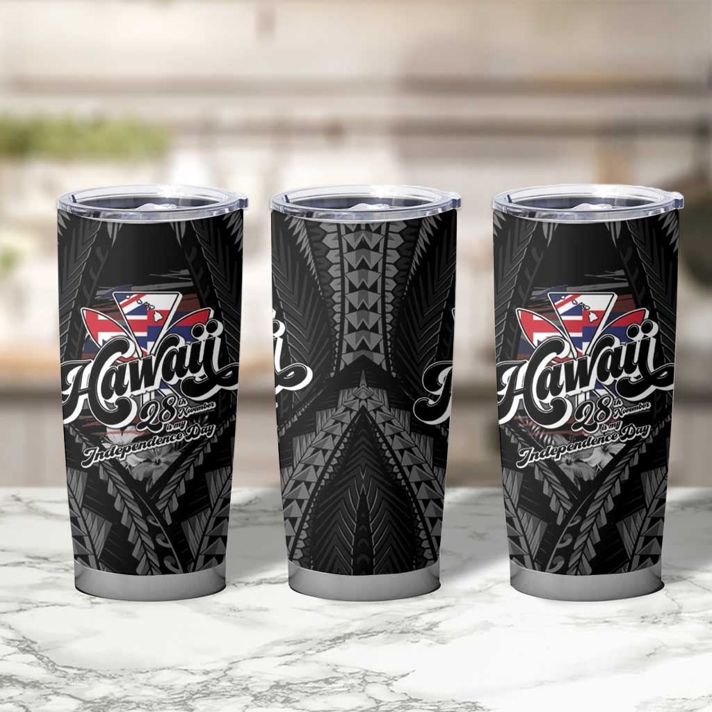 Hawaii November 28th Tumbler Cup Kanaka Maoli Tribal Pattern - Polynesian Pride