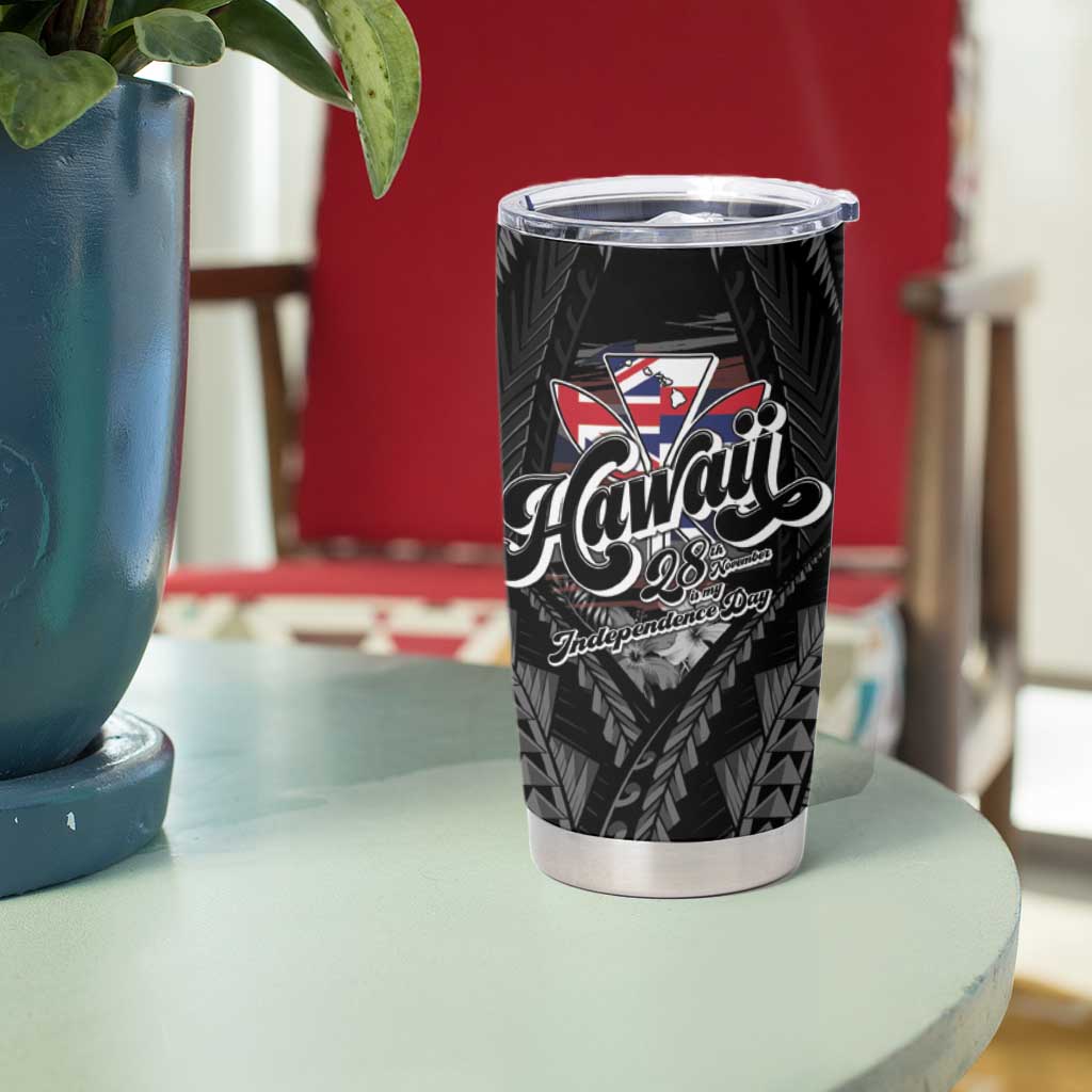 Hawaii November 28th Tumbler Cup Kanaka Maoli Tribal Pattern - Polynesian Pride