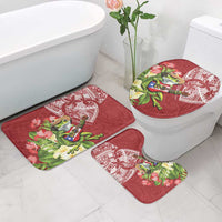 Puerto Rico Coqui Frog Bathroom Set Tropical Flowers Polynesian Style LT05 - Polynesian Pride