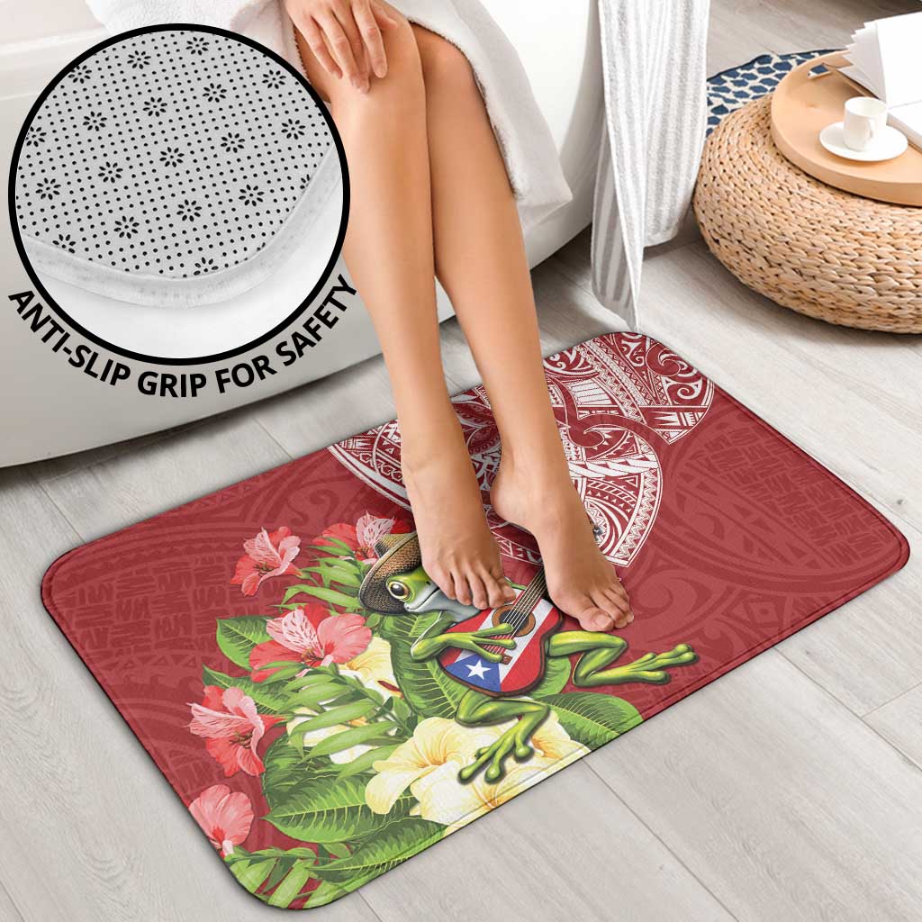 Puerto Rico Coqui Frog Bathroom Set Tropical Flowers Polynesian Style LT05 - Polynesian Pride