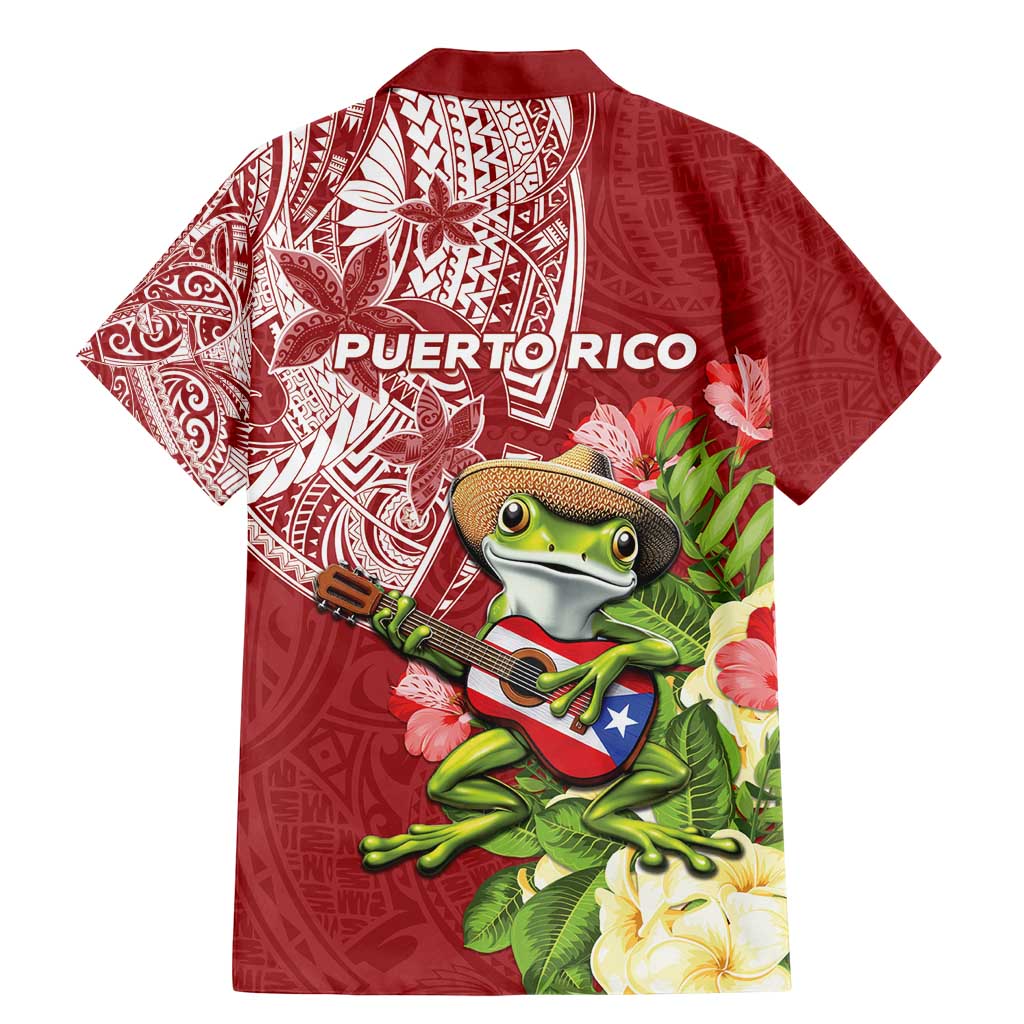 Puerto Rico Coqui Frog Family Matching Mermaid Dress and Hawaiian Shirt Tropical Flowers Polynesian Style LT05 - Polynesian Pride