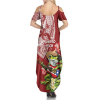 Puerto Rico Coqui Frog Family Matching Summer Maxi Dress and Hawaiian Shirt Tropical Flowers Polynesian Style LT05 - Polynesian Pride