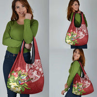 Puerto Rico Coqui Frog Grocery Bag Tropical Flowers Polynesian Style LT05 - Polynesian Pride