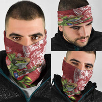 Puerto Rico Coqui Frog Neck Gaiter Tropical Flowers Polynesian Style - Polynesian Pride