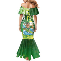 Hawaii Saint Patrick's Day Family Matching Mermaid Dress and Hawaiian Shirt Funny Surfing Leprechaun LT05 - Polynesian Pride