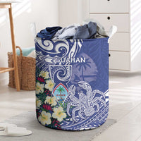 Hafa Adai Guam Laundry Basket Latte Stone With Coconut Crab