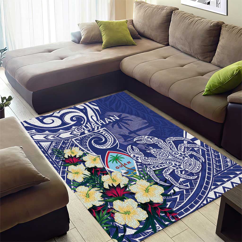 Hafa Adai Guam Area Rug Latte Stone With Coconut Crab
