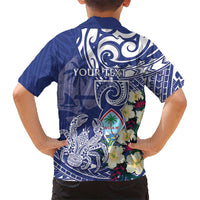 Personalised Hafa Adai Guam Family Matching Summer Maxi Dress and Hawaiian Shirt Latte Stone With Coconut Crab
