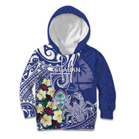 Personalised Hafa Adai Guam Kid Hoodie Latte Stone With Coconut Crab