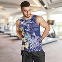 Personalised Hafa Adai Guam Men Tank Top Latte Stone With Coconut Crab