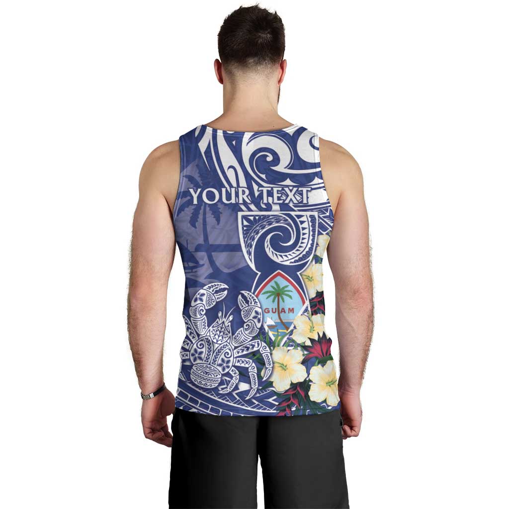 Personalised Hafa Adai Guam Men Tank Top Latte Stone With Coconut Crab