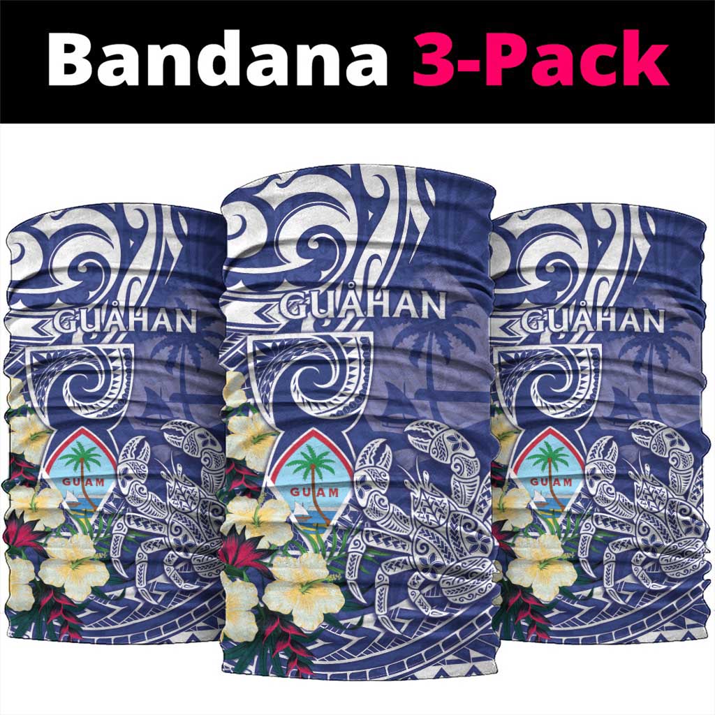 Hafa Adai Guam Neck Gaiter Latte Stone With Coconut Crab
