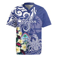 Personalised Hafa Adai Guam Rugby Jersey Latte Stone With Coconut Crab