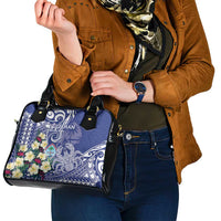 Hafa Adai Guam Shoulder Handbag Latte Stone With Coconut Crab