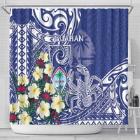 Hafa Adai Guam Shower Curtain Latte Stone With Coconut Crab