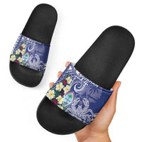 Hafa Adai Guam Slide Sandals Latte Stone With Coconut Crab