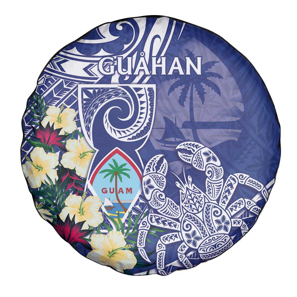 Hafa Adai Guam Spare Tire Cover Latte Stone With Coconut Crab