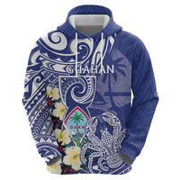 Personalised Hafa Adai Guam Zip Hoodie Latte Stone With Coconut Crab