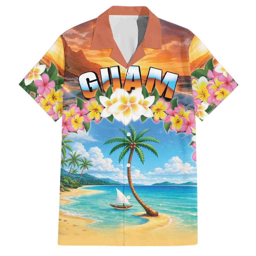 Guam Family Matching Mermaid Dress and Hawaiian Shirt Eternal Summer Sunset Beach