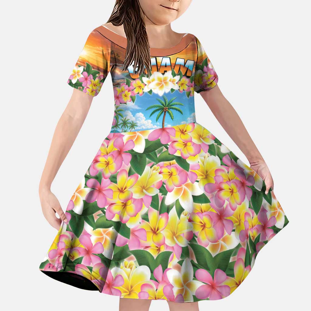 Guam Family Matching Summer Maxi Dress and Hawaiian Shirt Eternal Summer Sunset Beach