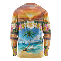 Guam Long Sleeve Shirt Eternal Summer Sunset Beach
