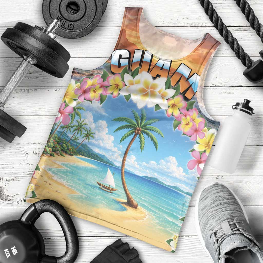 Guam Men Tank Top Eternal Summer Sunset Beach