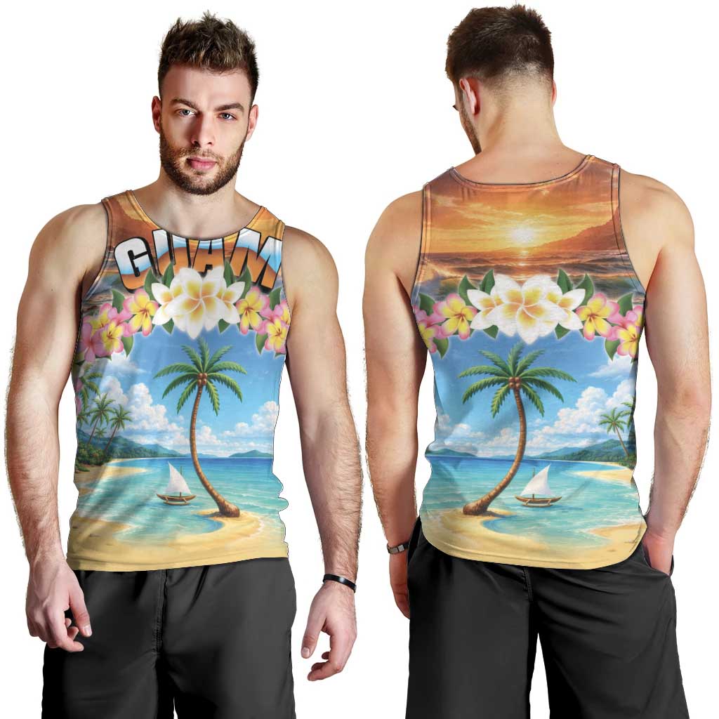Guam Men Tank Top Eternal Summer Sunset Beach