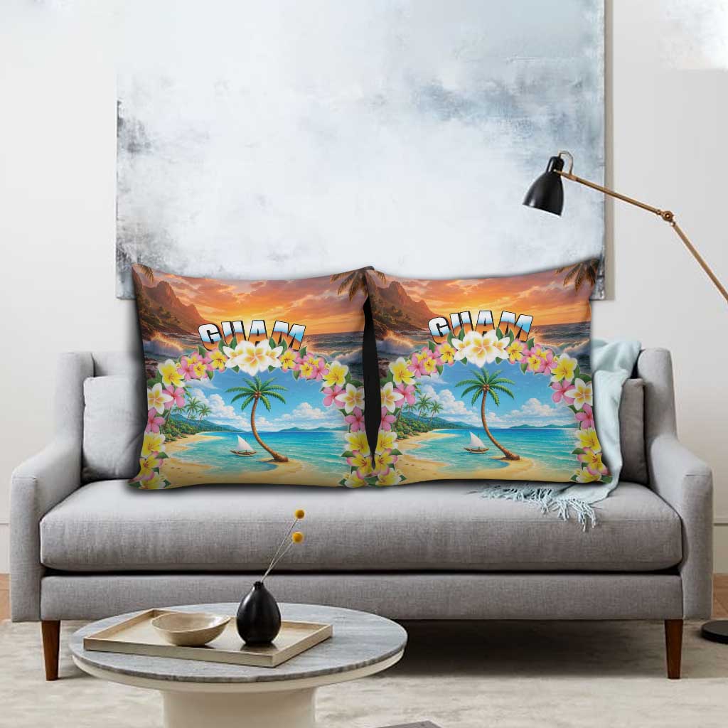 Guam Pillow Cover Eternal Summer Sunset Beach