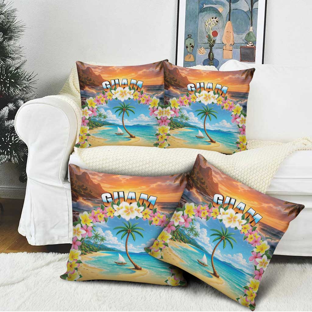 Guam Pillow Cover Eternal Summer Sunset Beach