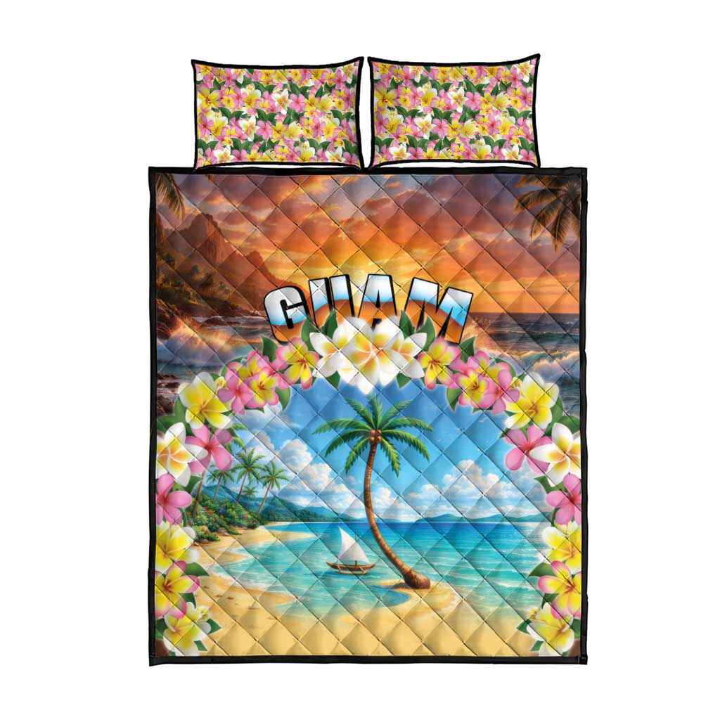 Guam Quilt Bed Set Eternal Summer Sunset Beach