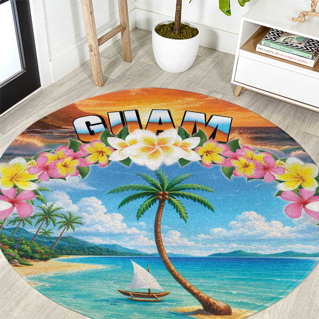 Guam Round Carpet Eternal Summer Sunset Beach