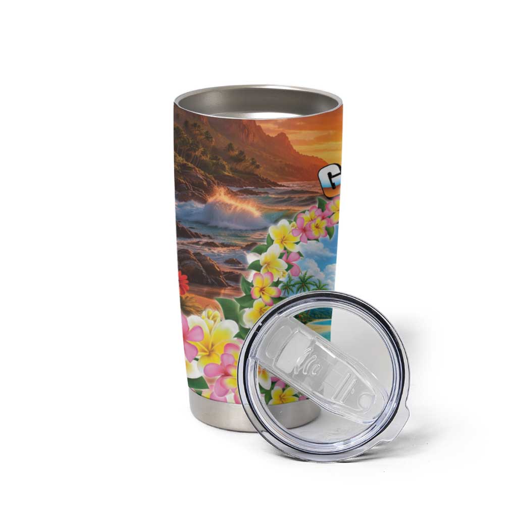 Guam Tumbler Cup Eternal Summer Sunset Beach