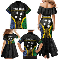 Personalised South Sea Islanders And Fiji Family Matching Mermaid Dress and Hawaiian Shirt Kanakas Fijian Tapa Pattern LT05 - Polynesian Pride