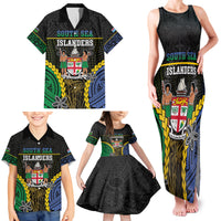 Personalised South Sea Islanders And Fiji Family Matching Tank Maxi Dress and Hawaiian Shirt Kanakas Fijian Tapa Pattern LT05 - Polynesian Pride