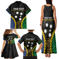 Personalised South Sea Islanders And Fiji Family Matching Tank Maxi Dress and Hawaiian Shirt Kanakas Fijian Tapa Pattern LT05 - Polynesian Pride
