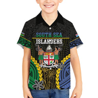 Personalised South Sea Islanders And Fiji Kid Hawaiian Shirt Kanakas Fijian Tapa Pattern